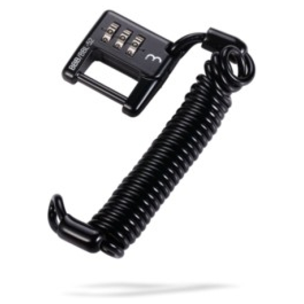 BBB BBL-52 Fietsslot MiniSafe Coil Cable 3mmx120cm Zwart