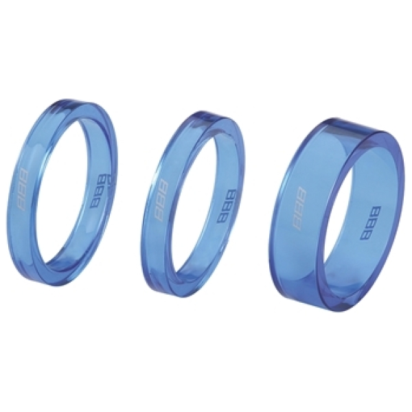 BBB BHP-37 Spacers TransSpace 2x5/1x10mm 1.1/8" Blauw