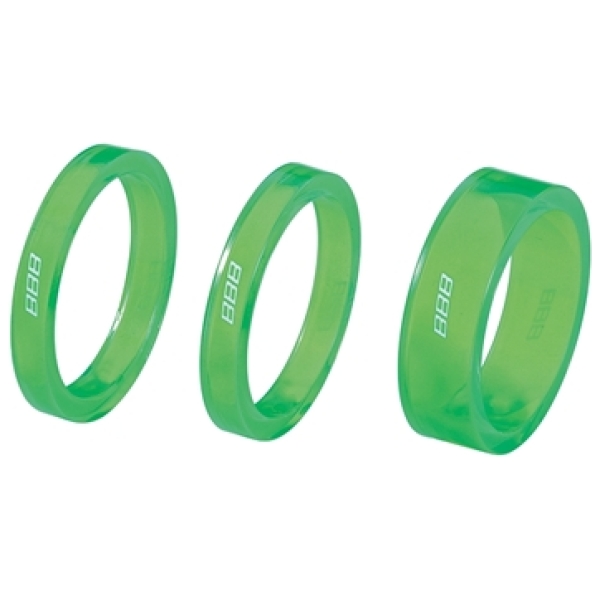 BBB BHP-37 Spacers TransSpace 2x5/1x10mm 1.1/8" Groen
