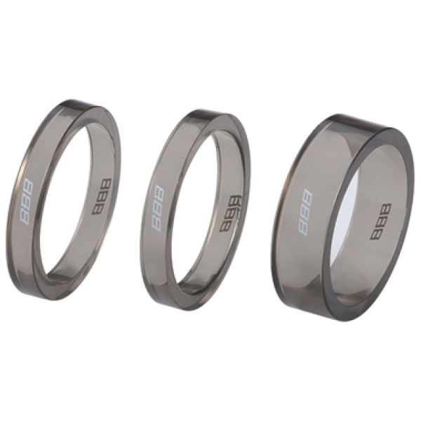 BBB BHP-37 Spacers TransSpace 2x5/1x10mm 1.1/8" Smoke