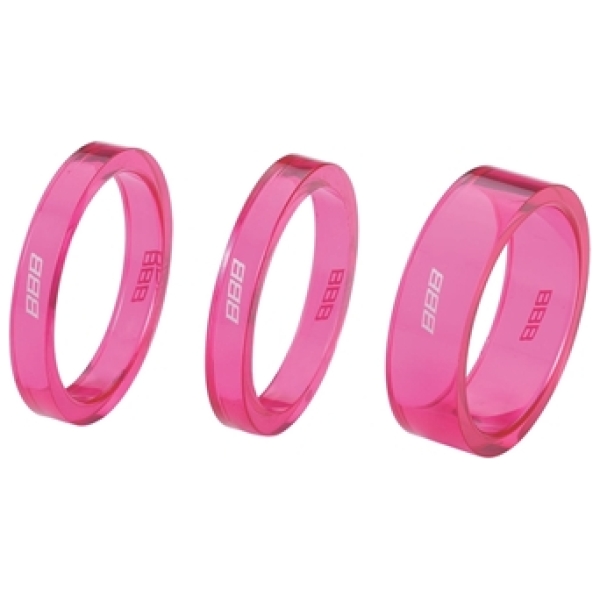 BBB BHP-37 Spacers TransSpace 2x5/1x10mm 1.1/8" Roze