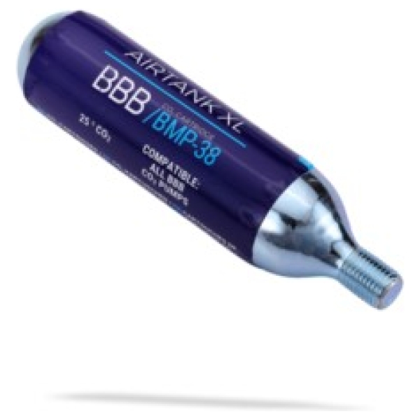 BBB BMP-38 cartridge Co2 AirTanks XL 25gr Blauw
