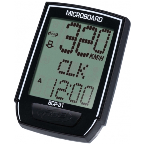 BBB BCP-31W Fietscomputer MicroBoard 8-functies Zwart