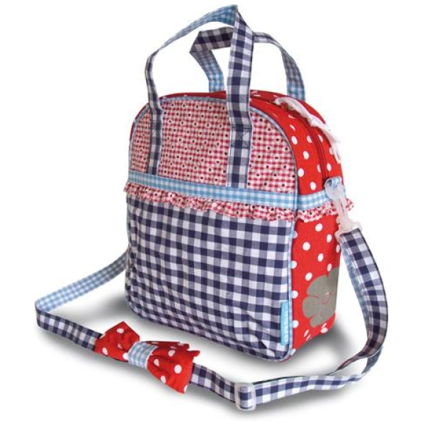 Basil TAS SHOP.KIND JASMIN FARM BLAUW Blauw / Rood / Wit