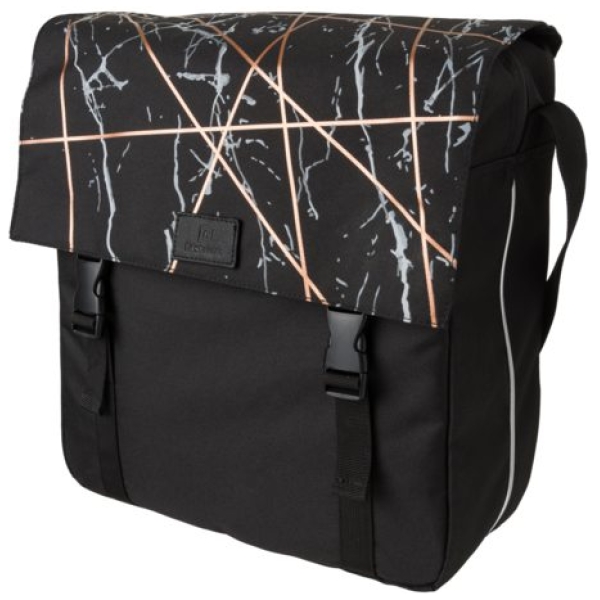 Fastrider enkele fietstas marble Zwart