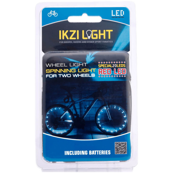Ikzi Light wiellicht Spinning light 20 led batteri Rood