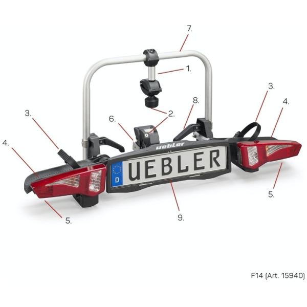 Uebler F14 1 pers fietsendrager