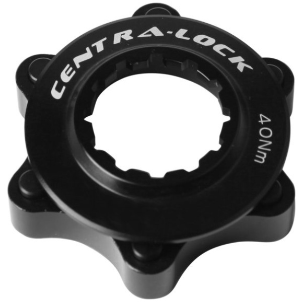 Elvedes remschijf adapter centerlock CNC + ring zw Zwart