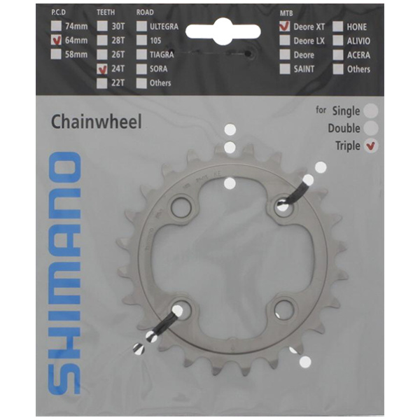 Shimano Kettingblad 24T-AE XT BLACK