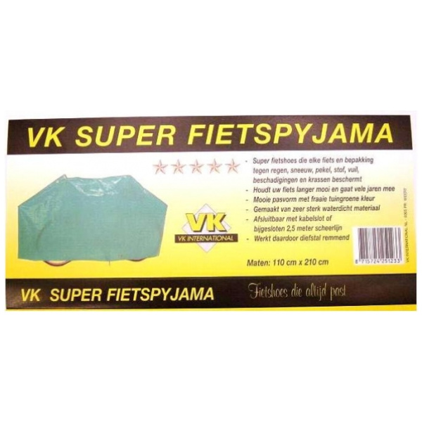 Vk fietsbeschermhoes 110x210cm grn GROEN