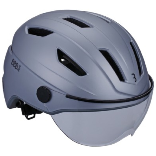 BBB BHE-57 Helm Move Faceshield Transparent (55-61cm) Mat Grijs