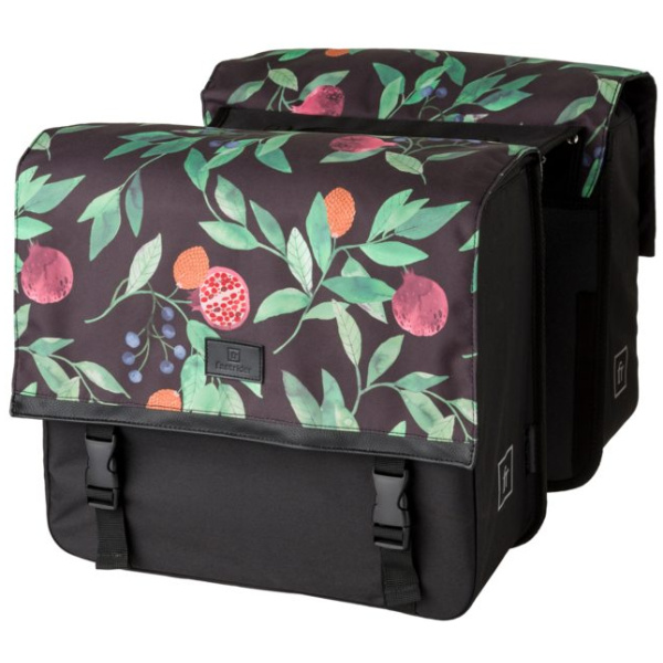 Fastrider Fr nara dubbele fietstas trend forest fruit mik Multicolor