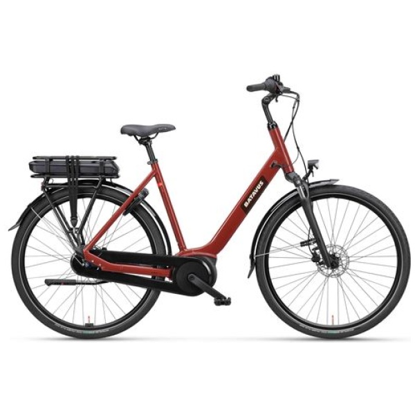 Batavus Altura E-Go Plus N7 Rood Bruin Glans LAGEINSTAP 2024